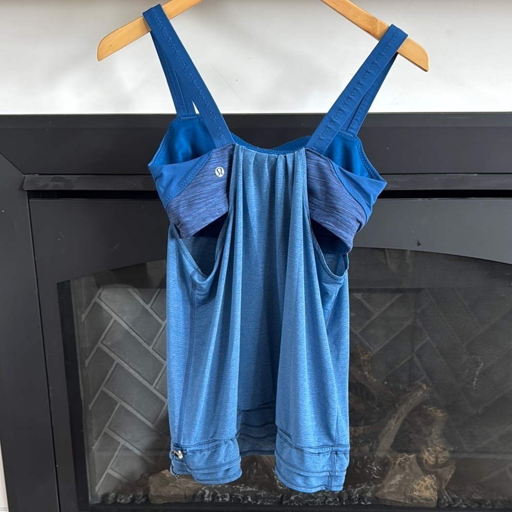 Lululemon Athletica Blue Pleated Bustier Tank Top - Picture 5 of 8